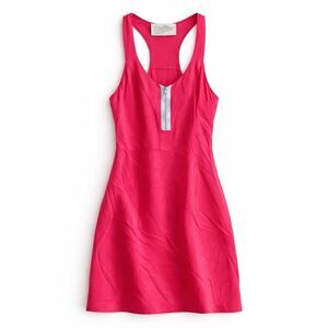 Rory Beca Hot Pink Racerback Silk Mini Dress Zip Vacation Summer Romantic Sz 10